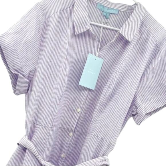 NWT Hill House The Laura Linen Lilac Button-Up Dress Size XS - Picture 7 of 10